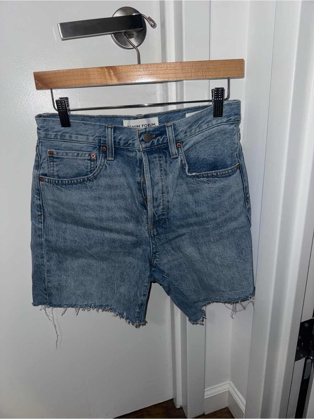 The Yoko HI Mid-Thigh Denim Short